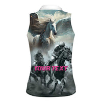 Personalized Pegasus Horse Racing 2025 Women Sleeveless Polo Shirt Soar to Victory - Wonder Print Shop