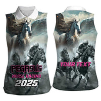 Personalized Pegasus Horse Racing 2025 Women Sleeveless Polo Shirt Soar to Victory - Wonder Print Shop