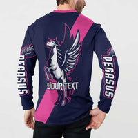 Personalized Pegasus Horse Racing 2025 Button Sweatshirt Where Champions Rise
