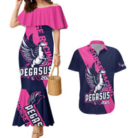 Personalized Pegasus Horse Racing 2025 Couples Matching Mermaid Dress and Hawaiian Shirt Where Champions Rise