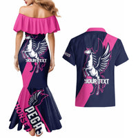 Personalized Pegasus Horse Racing 2025 Couples Matching Mermaid Dress and Hawaiian Shirt Where Champions Rise