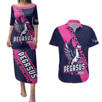 Personalized Pegasus Horse Racing 2025 Couples Matching Puletasi and Hawaiian Shirt Where Champions Rise