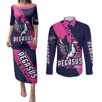 Personalized Pegasus Horse Racing 2025 Couples Matching Puletasi and Long Sleeve Button Shirt Where Champions Rise