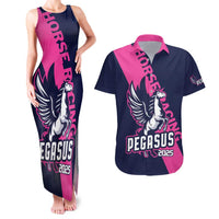 Personalized Pegasus Horse Racing 2025 Couples Matching Tank Maxi Dress and Hawaiian Shirt Where Champions Rise