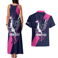 Personalized Pegasus Horse Racing 2025 Couples Matching Tank Maxi Dress and Hawaiian Shirt Where Champions Rise