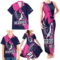 Personalized Pegasus Horse Racing 2025 Family Matching Tank Maxi Dress and Hawaiian Shirt Where Champions Rise - Wonder Print Shop