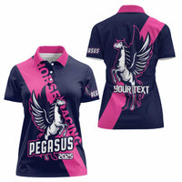 Personalized Pegasus Horse Racing 2025 Women Polo Shirt Where Champions Rise - Wonder Print Shop