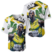Jamaica Baseball Jersey Proud to be Lightning Bolt - Wonder Print Shop