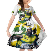 Jamaica Family Matching Short Sleeve Bodycon Dress and Hawaiian Shirt Proud to be Lightning Bolt - Wonder Print Shop