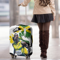 Jamaica Luggage Cover Proud to be Lightning Bolt - Wonder Print Shop