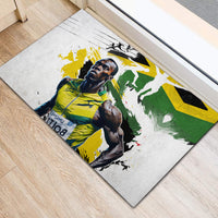 Jamaica Rubber Doormat Proud to be Lightning Bolt - Wonder Print Shop