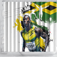 Jamaica Shower Curtain Proud to be Lightning Bolt