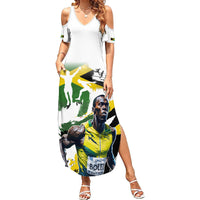 Jamaica Summer Maxi Dress Proud to be Lightning Bolt - Wonder Print Shop
