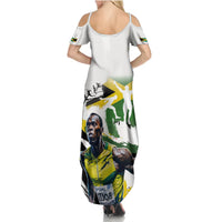 Jamaica Summer Maxi Dress Proud to be Lightning Bolt - Wonder Print Shop