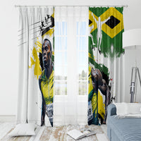 Jamaica Window Curtain Proud to be Lightning Bolt - Wonder Print Shop
