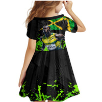 Jamaica Lightning Bolt Family Matching Mermaid Dress and Hawaiian Shirt Proud of Jumieka Splash Style Black Color - Wonder Print Shop