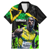 Jamaica Lightning Bolt Family Matching Mermaid Dress and Hawaiian Shirt Proud of Jumieka Splash Style Black Color - Wonder Print Shop