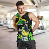 Jamaica Lightning Bolt Men Tank Top Proud of Jumieka Splash Style Black Color - Wonder Print Shop