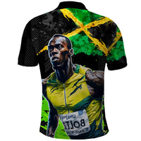 Jamaica Lightning Bolt Polo Shirt Proud of Jumieka Splash Style Black Color - Wonder Print Shop