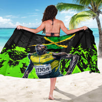 Jamaica Lightning Bolt Sarong Proud of Jumieka Splash Style Black Color - Wonder Print Shop