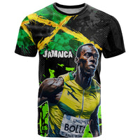 Jamaica Lightning Bolt T Shirt Proud of Jumieka Splash Style Black Color - Wonder Print Shop