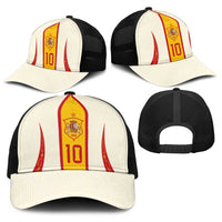 Custom Spain National Football Baseball Net Cap Pinstripe Flag with Royal Crest
