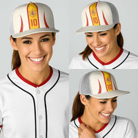 Custom Spain National Football Baseball Net Cap Pinstripe Flag with Royal Crest