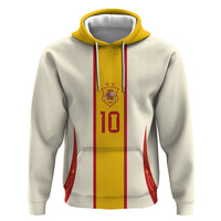 Custom Spain National Football Hoodie Pinstripe Flag with Royal Crest