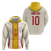 Custom Spain National Football Hoodie Pinstripe Flag with Royal Crest