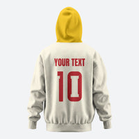 Custom Spain National Football Hoodie Pinstripe Flag with Royal Crest