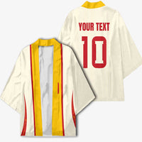Custom Spain National Football Kimono Pinstripe Flag with Royal Crest