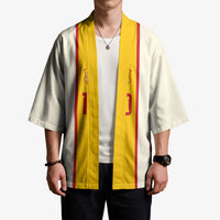 Custom Spain National Football Kimono Pinstripe Flag with Royal Crest