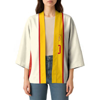 Custom Spain National Football Kimono Pinstripe Flag with Royal Crest