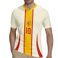 Custom Spain National Football Rugby Jersey Pinstripe Flag with Royal Crest
