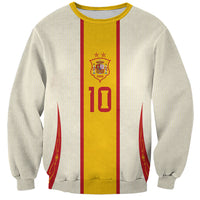 Custom Spain National Football Sweatshirt Pinstripe Flag with Royal Crest