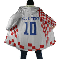 Custom Croatia National Football Cloak Dynamic Red Heritage Checkerboard Pattern