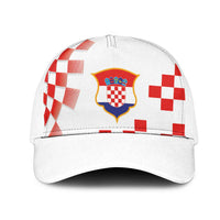 Croatia National Football Mesh Trucker Cap Dynamic Red Checkerboard Pattern With Heritage National Crest