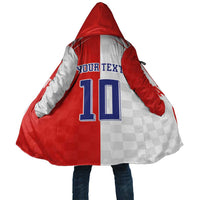 Custom Croatia Hrvatska Football Cloak Halftone Checkerboard National Crest