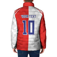Custom Croatia Hrvatska Football Padded Jacket Halftone Checkerboard National Crest