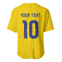 Custom Sweden Sverige Football Baseball Jersey Nordic Cross Pattern With Traditional Sverige Heritage Crest