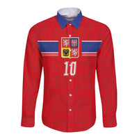 Custom Czech Football Long Sleeve Button Shirt Glory 2026 Sporty Style