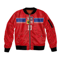 Custom Czech Football Sleeve Zip Bomber Jacket Glory 2026 Sporty Style