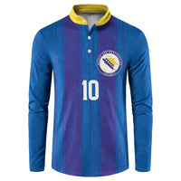 Custom Bosnia and Herzegovina Football Button Sweatshirt Zmajevi Glory 2026