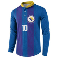 Custom Bosnia and Herzegovina Football Button Sweatshirt Zmajevi Glory 2026
