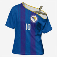 Custom Bosnia and Herzegovina Football Cross Shoulder Shirt Zmajevi Glory 2026