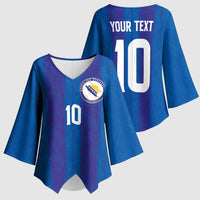 Custom Bosnia and Herzegovina Football Kimono Sleeve Blouse Zmajevi Glory 2026
