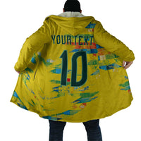 Custom Brasil Football Cloak Abstract Art Inspired Rio Mosaic Steps