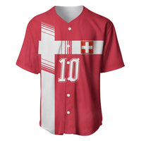 Custom Switzerland National Football Baseball Jersey Abstract Topographic Wave Pattern