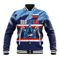 Custom Slovenia Sport Fan Jersey Baseball Jacket Broken Ice Style Patterns - Wonder Print Shop