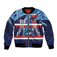 Custom Slovenia Sport Fan Jersey Bomber Jacket Broken Ice Style Patterns - Wonder Print Shop